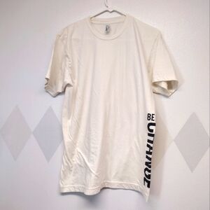 American Apparel Sustainable Edition "Be The Change" cream organic cotton tshirt
